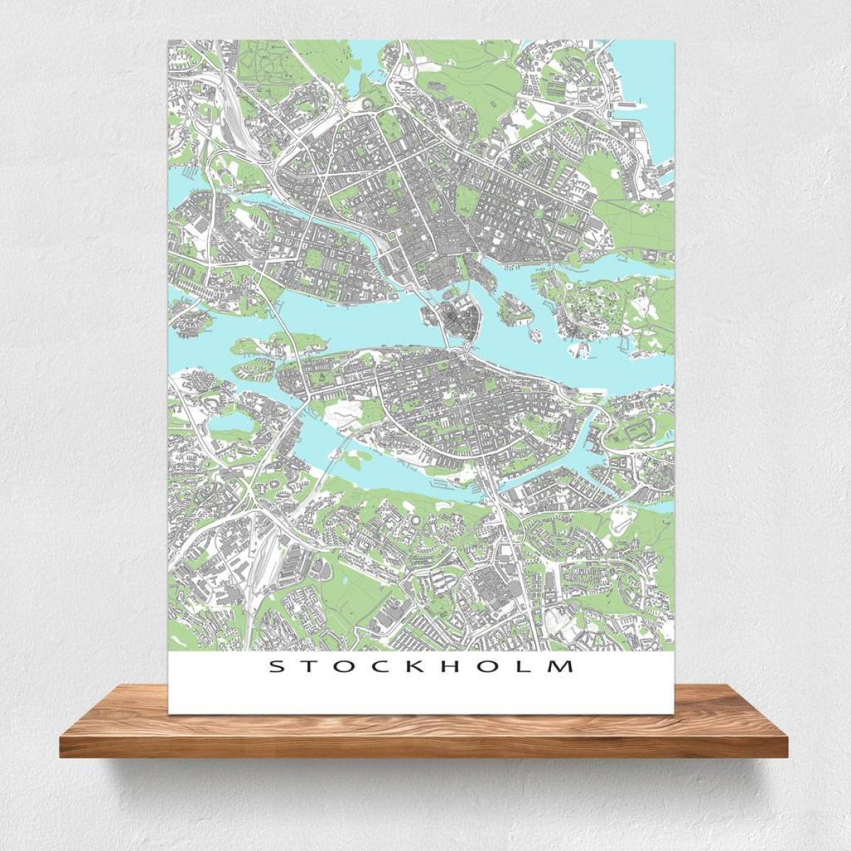 kaart Stockholmi kaart prindi