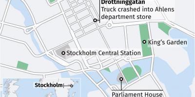 Kaart drottninggatan Stockholm