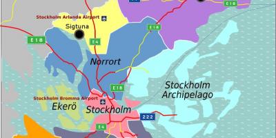 Kaart Stockholmi maakond