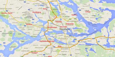Kaart Stockholmi eeslinnades