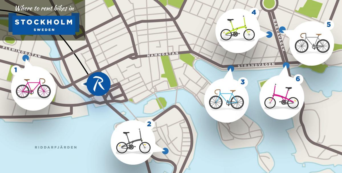 Stockholm city bikes kaart