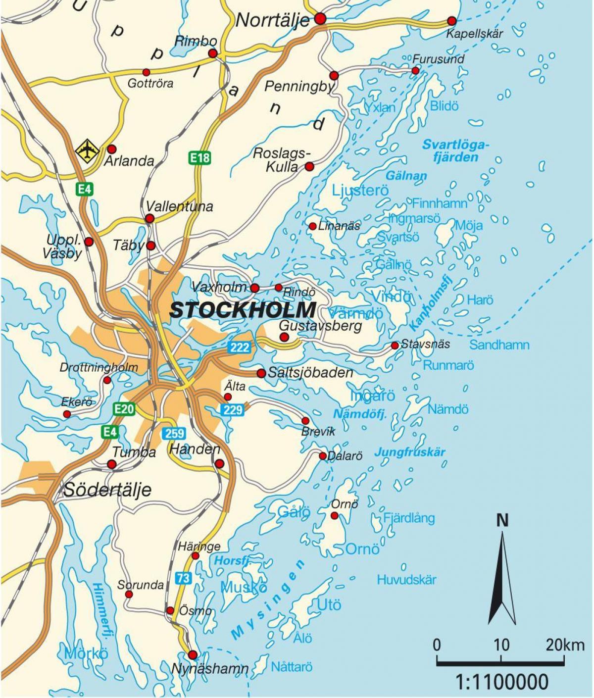 Stockholm Rootsi kaart linn