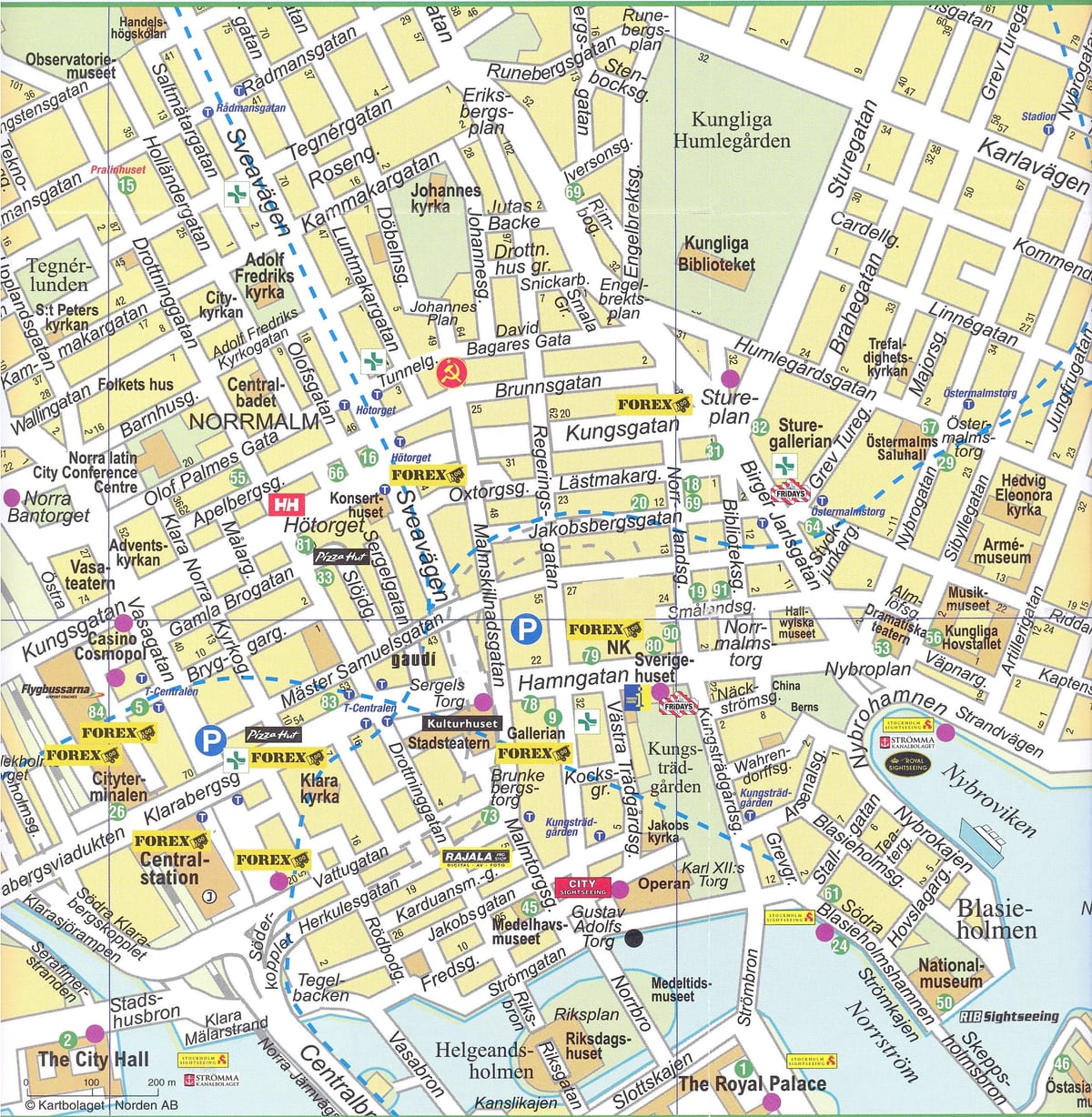 kaart Stockholmi kesklinna