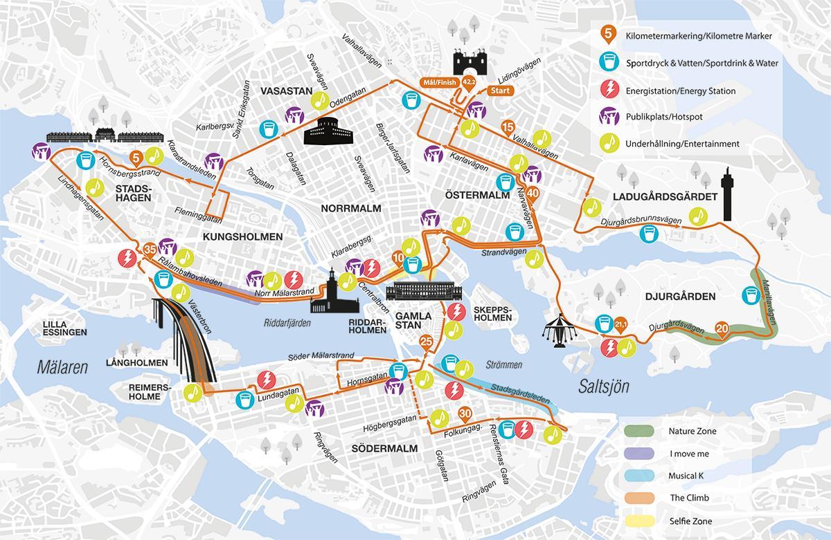 kaart Stockholmi maraton