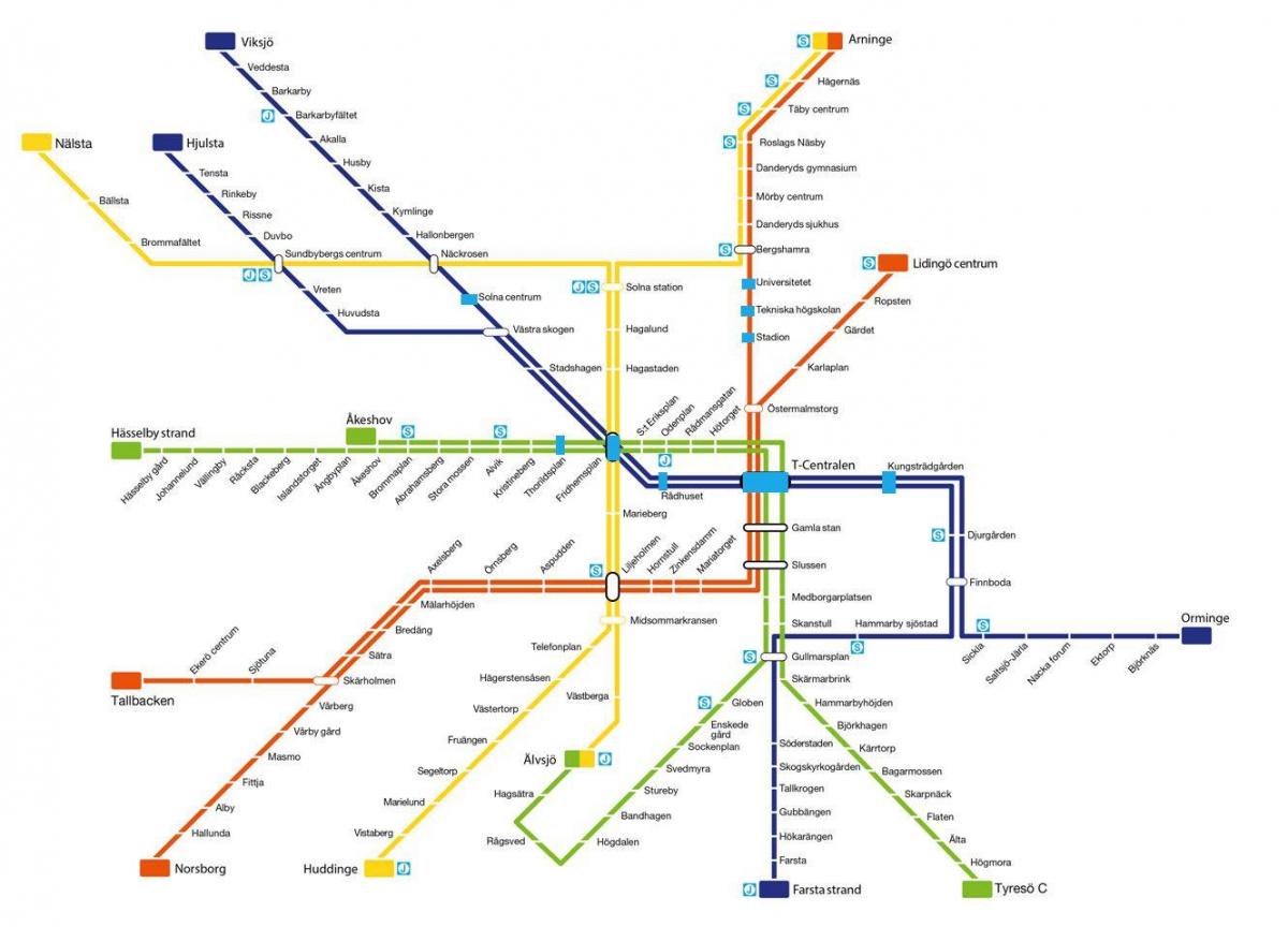 kaart Stockholmi metroo kunst