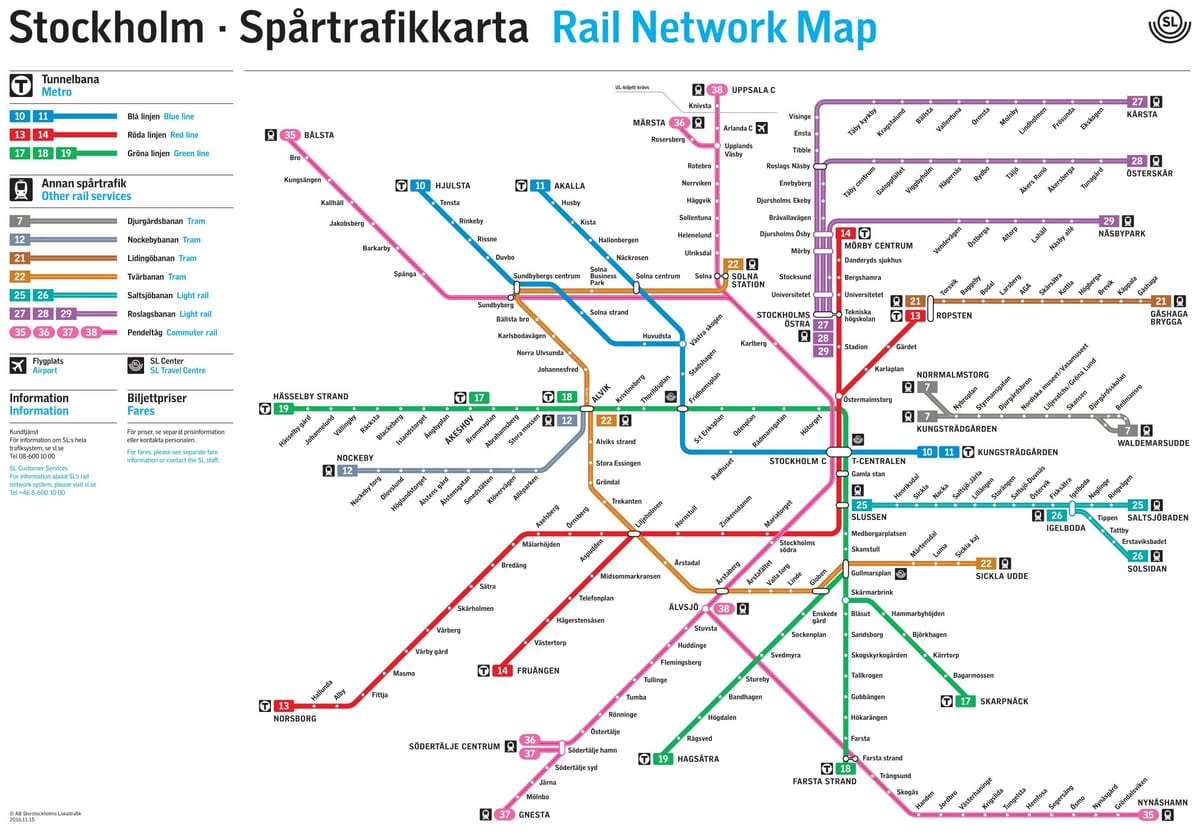 metroo kaart Stockholmis