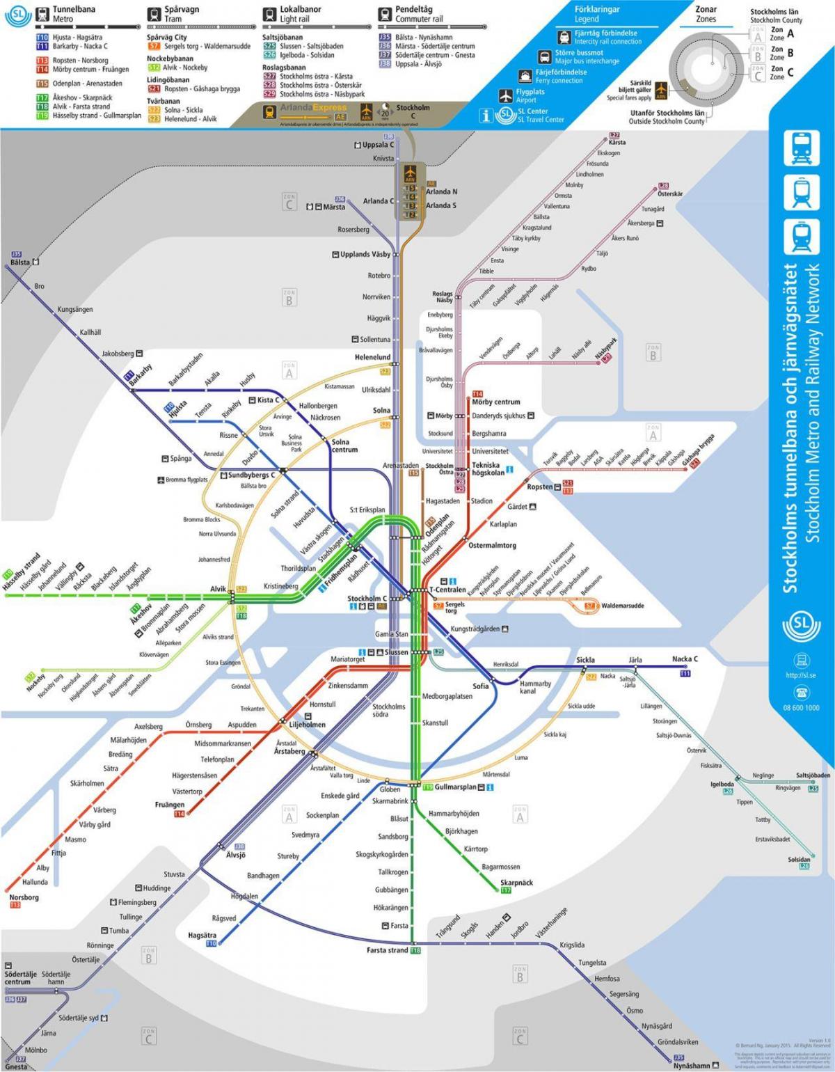 ühistranspordi kaart Stockholm