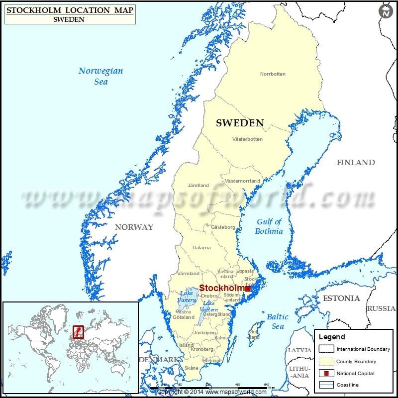 Stockholmis maailma kaardil