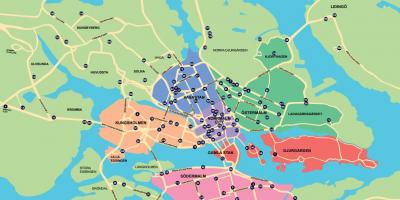 Kaart city bike kaart Stockholm
