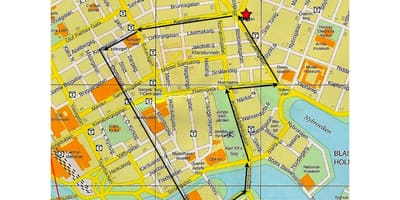 Jalgsi ekskursioon Stockholmi kaart