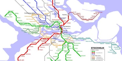 Kaart Stockholmi metroo