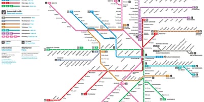 Metroo kaart Stockholmis